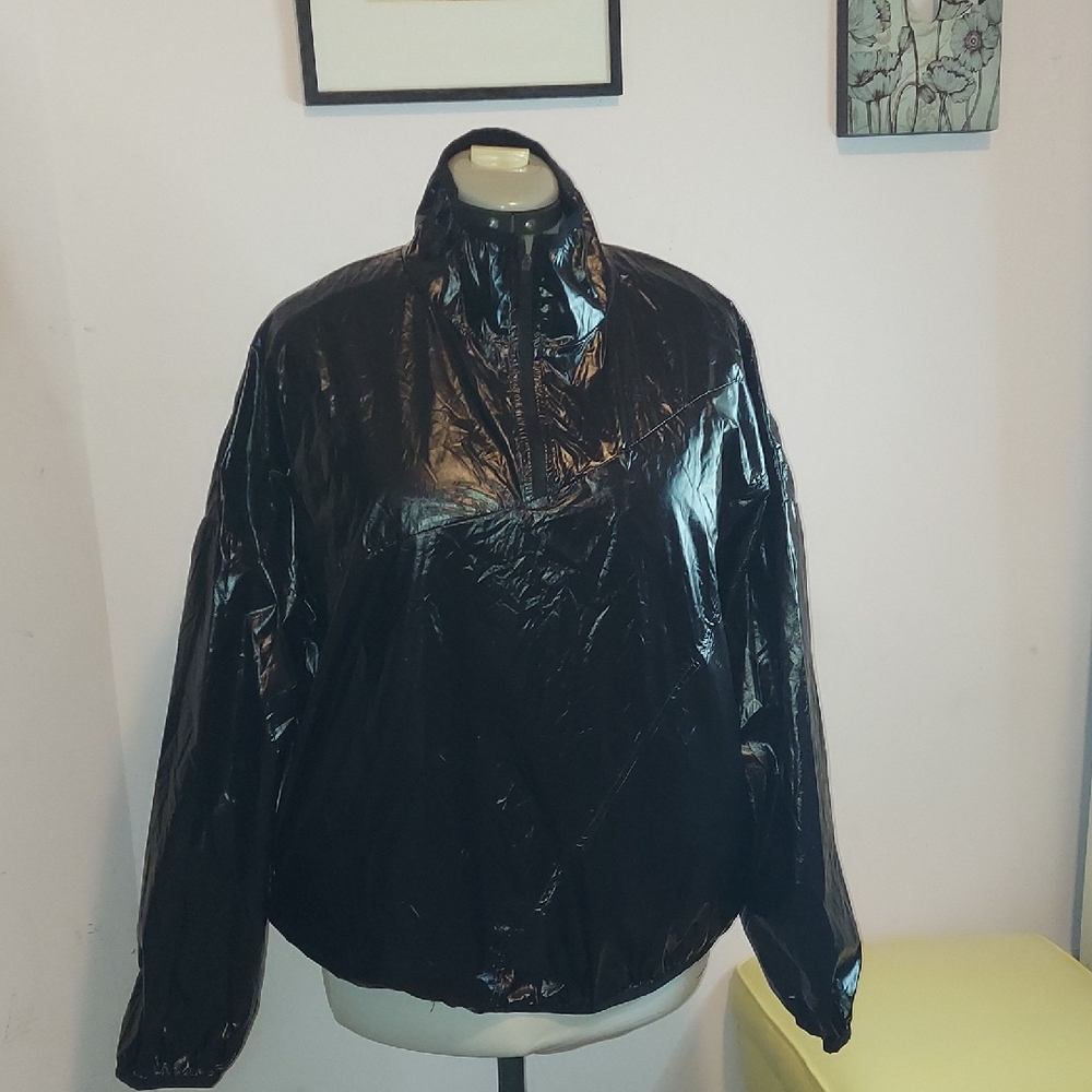 JoyLab Shiny Black Puffer Jacket